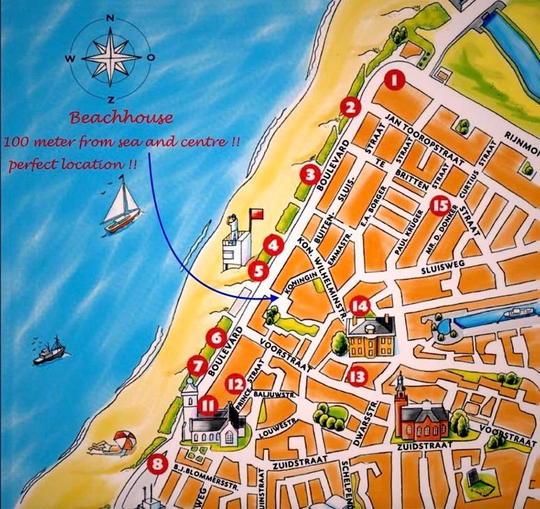 Beachhouse Anna, 1 Minute Walk To The Beach And Centre Of Katwijk, Free Private Parking Next To The House ! Katwijk aan Zee Exterior photo
